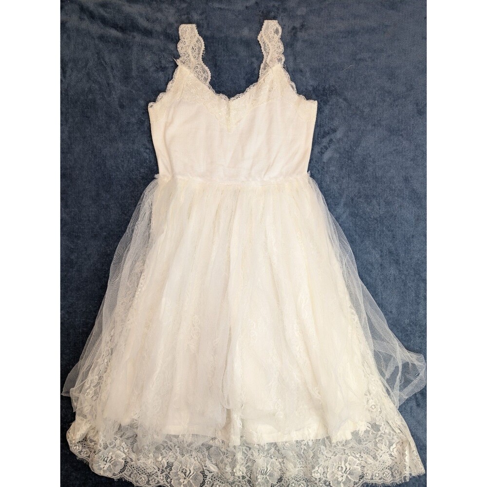 TRISH SCULLY GIRLS LACE DRESS, WHITE LACE, SIZE 14
